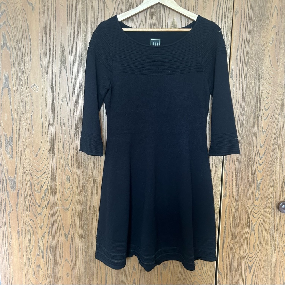 Women's 3/4 Sleeve Black Dress